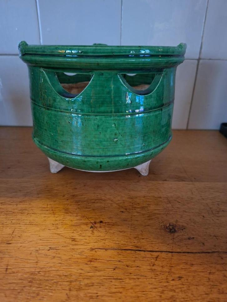 Groen geglazuurde vuurtest komfoor, Antiek en Kunst, Antiek | Keramiek en Aardewerk, Ophalen