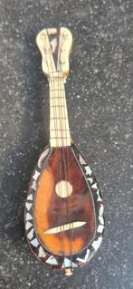 Antieke Miniatuur Mandoline, Ophalen of Verzenden, Gebruikt
