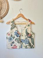 Upcycled paradijsvogel print gilet S/M, Maat 38/40 (M), Ophalen of Verzenden, Zo goed als nieuw, MINT UPCYCLING