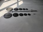 Halterstang set Technogym Titan, Ophalen, Zo goed als nieuw, Benen, Halterschijven