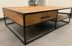 salontafel teakhout, Huis en Inrichting, Tafels | Salontafels, Gebruikt, 100 tot 150 cm, Metaal, Minder dan 50 cm