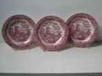 Royal Tudor Ware dinerborden 3 stuks roze, Antiek en Kunst, Antiek | Servies los, Ophalen of Verzenden