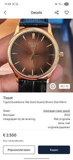Tissot excellence 18k gold, Ophalen of Verzenden, Zo goed als nieuw, Goud, Overige merken