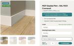 MDF Gladde Plint – RAL 9001 Cremewit - Mooieplinten, Doe-het-zelf en Verbouw, Ophalen, Nieuw, Mdf, 200 tot 250 cm