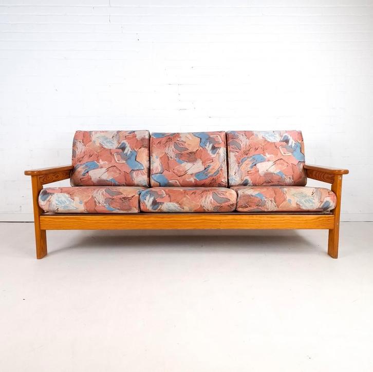 Vintage 3 zitsbank, Antiek en Kunst, Antiek | Meubels | Stoelen en Banken, Ophalen