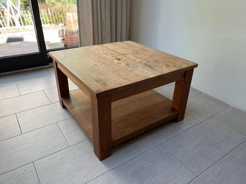 Salontafel 80x80 Tua Dua (teakhout) (ook te koop: eettafel), Huis en Inrichting, Tafels | Salontafels, Gebruikt, Minder dan 50 cm