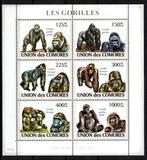 COMOREN 2009 PF BLOK GORILLA APEN WILDLIFE ZOOGDIEREN, Postzegels en Munten, Ophalen of Verzenden, Postfris, Dier of Natuur