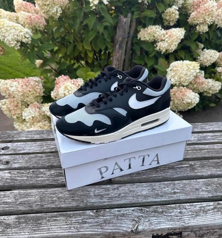 Nike Air Max 1 Patta Black 45,5 Eu, Kleding | Heren, Schoenen, Zo goed als nieuw, Sneakers of Gympen, Overige kleuren, Ophalen of Verzenden