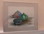 Ingelijste aquarel stilleven, Ophalen of Verzenden