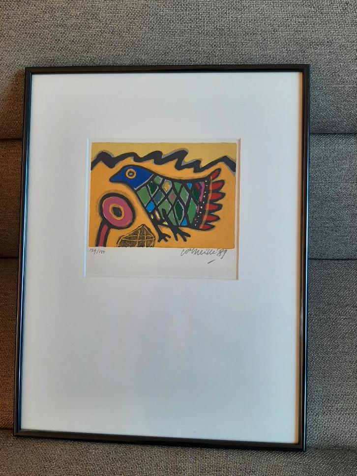 Mooie kleurrijke zeefdruk Corneille, 1989, handgesigneerd, Antiek en Kunst, Kunst | Litho's en Zeefdrukken, Ophalen
