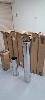 Kachelpijp, rookkanaal, Doe-het-zelf en Verbouw, Ophalen of Verzenden, Rvs, Minder dan 2 meter, 80 mm of meer