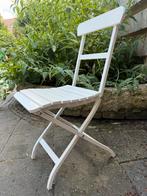 IKEA Opklapbare Tuinstoel Wit met Kussen, Ophalen, Wit, Landelijk, romantisch, Zo goed als nieuw