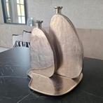 Ruw aluminium zilveren vazen en tray light en living, Overige materialen, Overige kleuren, Nieuw, Ophalen of Verzenden