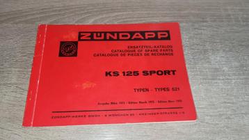 Zundapp Onderdelenboek KS 125 Sport uitgave 03-1975 beschikbaar voor biedingen