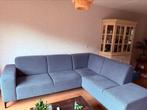 Hoekbank denim blauw, Huis en Inrichting, Ophalen, Zo goed als nieuw, Stof
