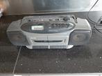 Philips digital draagbare radio met dubbele cassette deck, Ophalen of Verzenden, Gebruikt, Radio