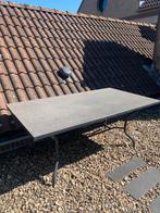 Tuintafel basalt hardsteen en gepoedercoat onderstel, Tuin en Terras, Tuintafels, Ophalen, Zo goed als nieuw, Rechthoekig, Overige materialen