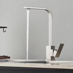 Keukenkraan RVS Geborsteld Square-Line Moderne Mengkraan, Minder dan 50 cm, Zwart, Nieuw, Ophalen of Verzenden