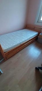 Flexa bed, 1 persoons met onderbed, Huis en Inrichting, Slaapkamer | Bedden, 90 cm, Gebruikt, Bruin, Hout