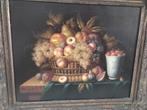 Schilderij stilleven met mooie lijst voorstelling fruit., Antiek en Kunst, Kunst | Schilderijen | Klassiek, Ophalen