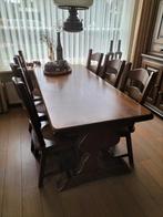 Eiken tafel en 6 stoelen, Huis en Inrichting, Complete eetkamers, Ophalen, Gebruikt