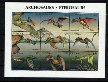guyana 1998 pf blok dinosaurussen prehistorie beschikbaar voor biedingen