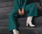 Studio Anneloes Charlize broek deep green travelstof mt S, Ophalen of Verzenden, Zo goed als nieuw, Maat 36 (S), Lang