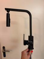 Zwarte Keukenkraan met Flexibele Sproeikop, Minder dan 50 cm, Zwart, Nieuw, Ophalen of Verzenden