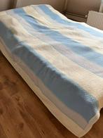 Vintage zware wollen deken - Aabe Vroom & Dreesmann, Ophalen, Gebruikt, Blauw, Tweepersoons