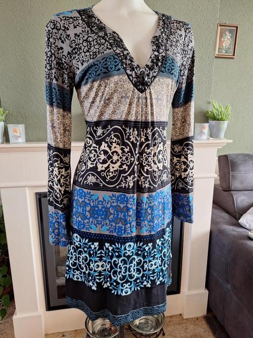 Hale Bob schitterende blauwe jurk M 38 40 Gratis Verzenden, Kleding | Dames, Jurken, Zo goed als nieuw, Maat 38/40 (M), Blauw