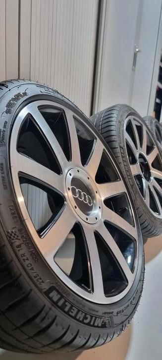 Audi TT 8N S-line Velgen Michelin 5x100 18 inch Origineel S3, Auto-onderdelen, Banden en Velgen, Velg(en), Zomerbanden, 18 inch