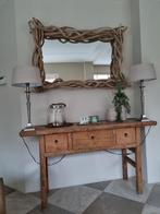 Stoere dressoir met spiegel, Gebruikt, 100 tot 150 cm, 100 tot 150 cm, Ophalen of Verzenden