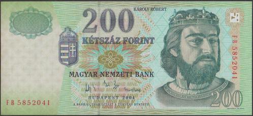 Hongarije 200 forint 2004 aUNC p.187d (# 90), Postzegels en Munten, Bankbiljetten | Europa | Niet-Eurobiljetten, Los biljet, Hongarije