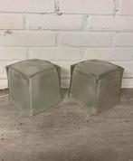 2 Ikea Iviken glazen ijsbloklamp uit de jaren 90 Tafellamp, Ophalen, Ikea Vintage, Minder dan 50 cm, Glas