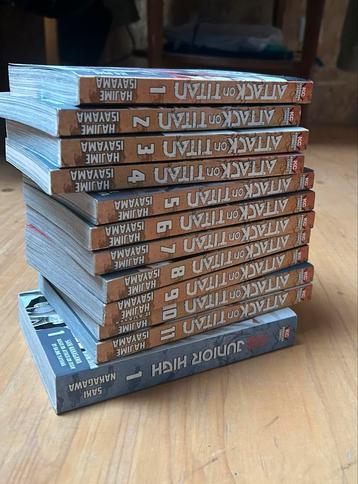 Attack on Titan Manga Lot (1-11) + Junior High beschikbaar voor biedingen