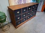 Landelijke ladenkast, apothekerskast, archiefkast, Huis en Inrichting, Kasten | Ladekasten, 5 laden of meer, Ophalen of Verzenden