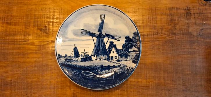 Delfts Blauw Bord met Molen, Antiek en Kunst, Antiek | Wandborden en Tegels, Ophalen of Verzenden