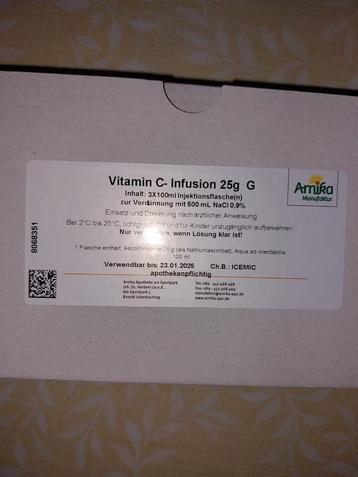vitamine C  vitamine C-25 100ml 20 flesjes 2000ml totaal 