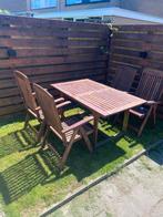 Teak houten tuinset, Ophalen, Gebruikt, Teakhout, Stoel