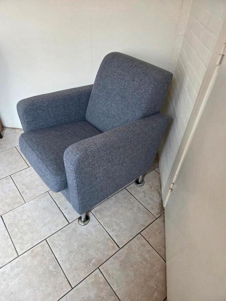 Goossens stoel, Huis en Inrichting, Stoelen, Zo goed als nieuw, Eén, Stof, Blauw, Ophalen