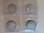 4x Zilveren 2 1/2 Gulden Willem 3 (1871-1874), Koning Willem III, Zilver, Ophalen of Verzenden, Losse munt
