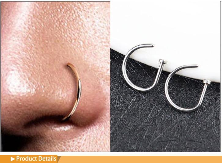 piersing, neusring in 2 kleuren goud zilver, RVS, Sieraden, Tassen en Uiterlijk, Piercings, Nieuw, Neuspiercing, Zilver, Ophalen of Verzenden