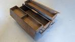 Vintage metalen gereedschapskoffer / klapbox, Doe-het-zelf en Verbouw, Gereedschapskisten, Ophalen of Verzenden, Zo goed als nieuw