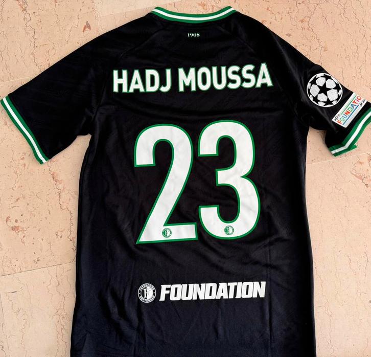 Feyenoord Pro Shirt Uit - CL - Hadj Moussa # 23, Sport en Fitness, Voetbal, Zo goed als nieuw, Shirt, Ophalen of Verzenden