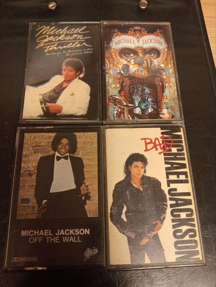 Michael Jackson Cassettebandjes - Thriller, Bad, Dangerous, Cd's en Dvd's, Cassettebandjes, Gebruikt, Origineel, Pop, 2 t/m 25 bandjes