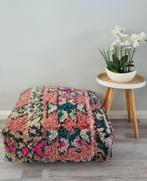 Vintage berber poef van echt wol,marokkaanse poef, Verzenden, Nieuw, 50 tot 75 cm, 50 tot 75 cm