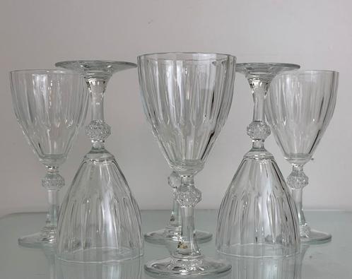 6 x kristallen Diamond wijnglazen met “diamant”, Antiek en Kunst, Antiek | Glas en Kristal, Ophalen of Verzenden