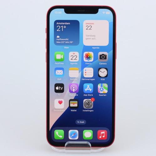 iPhone 12 64GB Rood | 93%, Telecommunicatie, Mobiele telefoons | Apple iPhone, Zo goed als nieuw