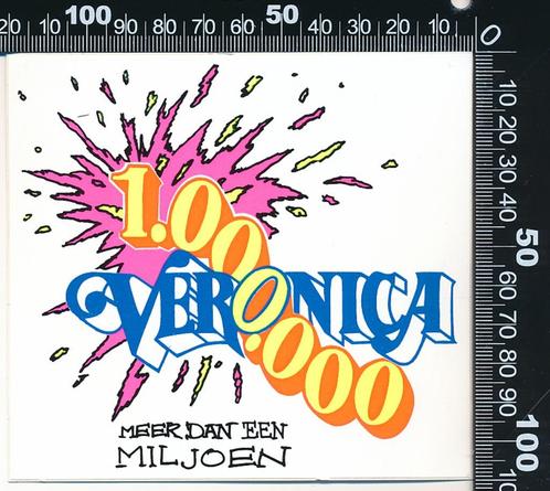 Sticker: Veronica - Meer dan een miljoen, Verzamelen, Stickers, Zo goed als nieuw, Film, Tv of Omroep, Ophalen of Verzenden