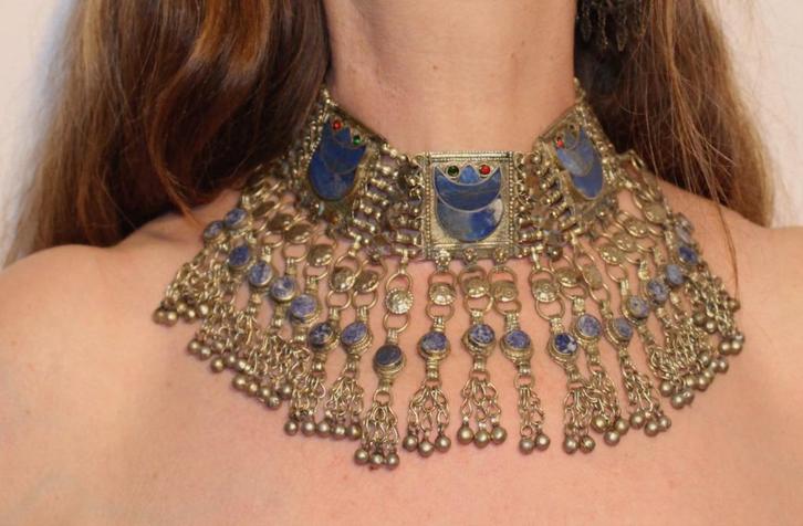 origineel vintage Kuchi juweel halssnoer choker Zijderoute, Antiek en Kunst, Kunst | Niet-Westerse kunst, Ophalen